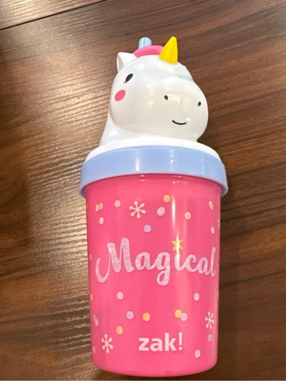 Unicorn Kids Cup With 3D Lid & Straw Zak Designs Super Sipper 13 oz Toddler EUC